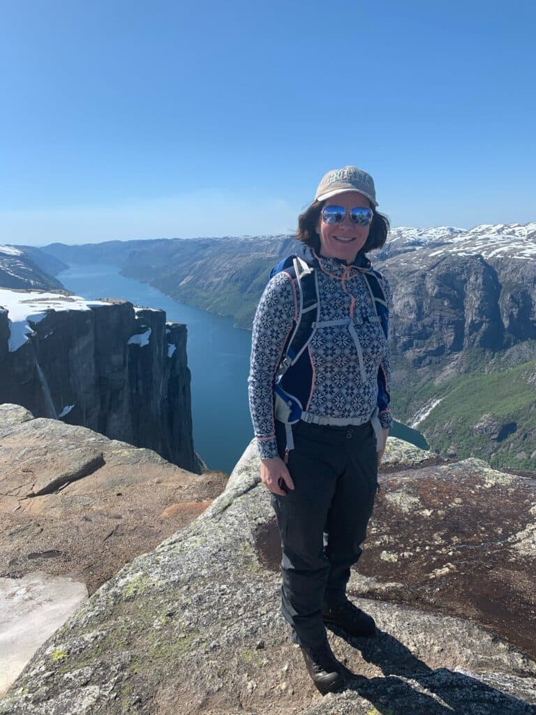 Photography of Anne Cecilie Rueness on a hiking trip