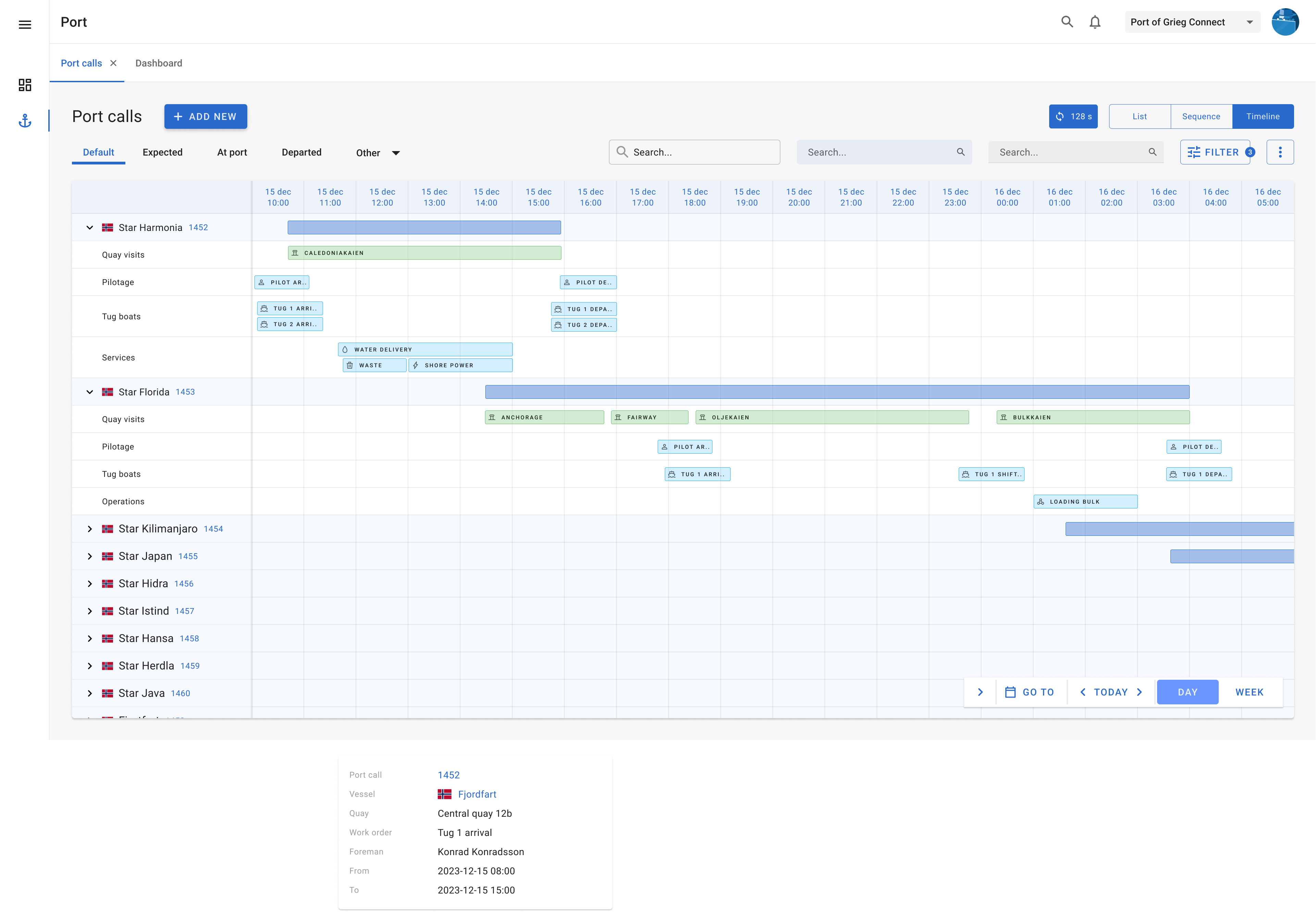 Port Resource Planning | Grieg Connect